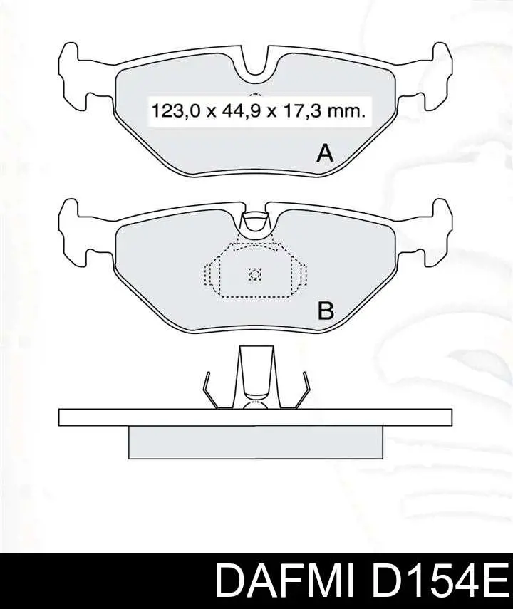 Задние тормозные колодки D154E Dafmi