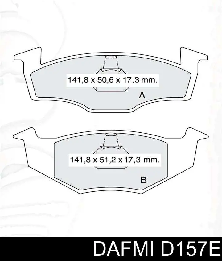 D157E Dafmi Колодки передние