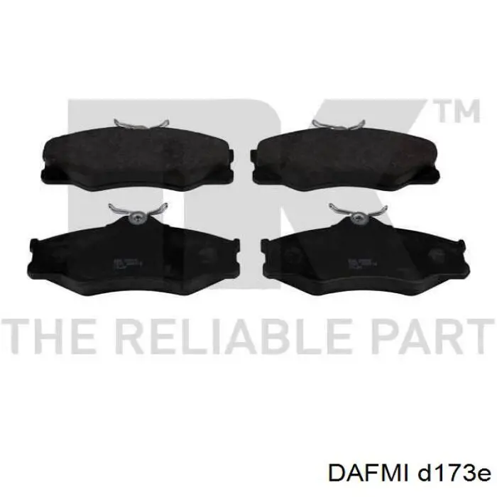 Колодки тормозные передние дисковые DAFMI D173E