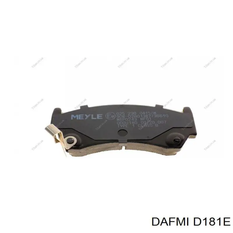 D181E Dafmi колодки тормозные передние дисковые