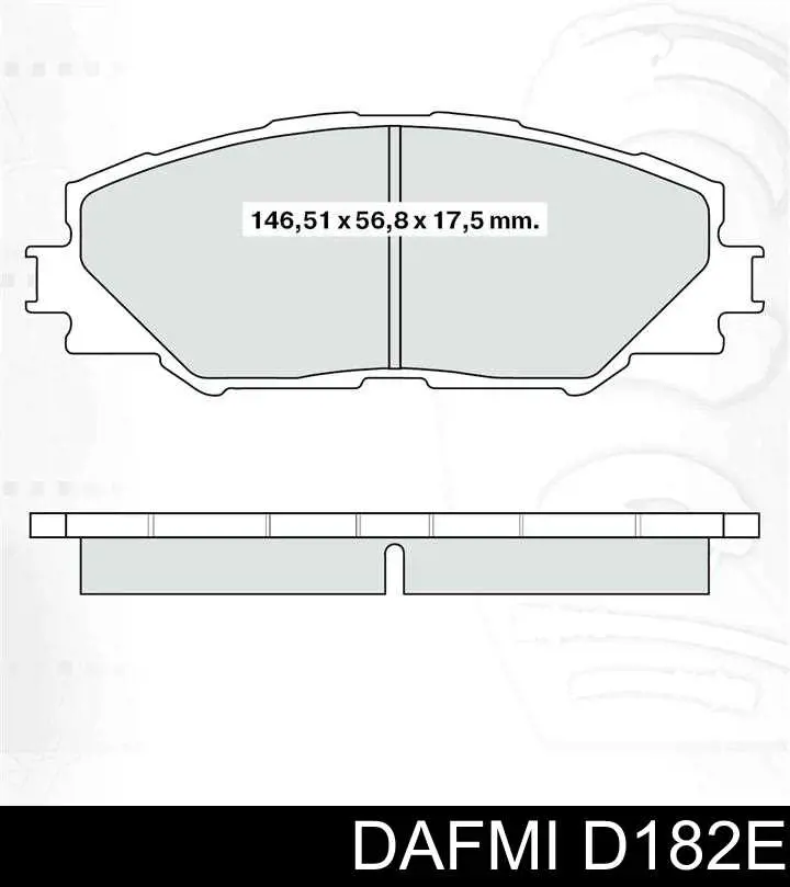D182E Dafmi колодки тормозные передние дисковые