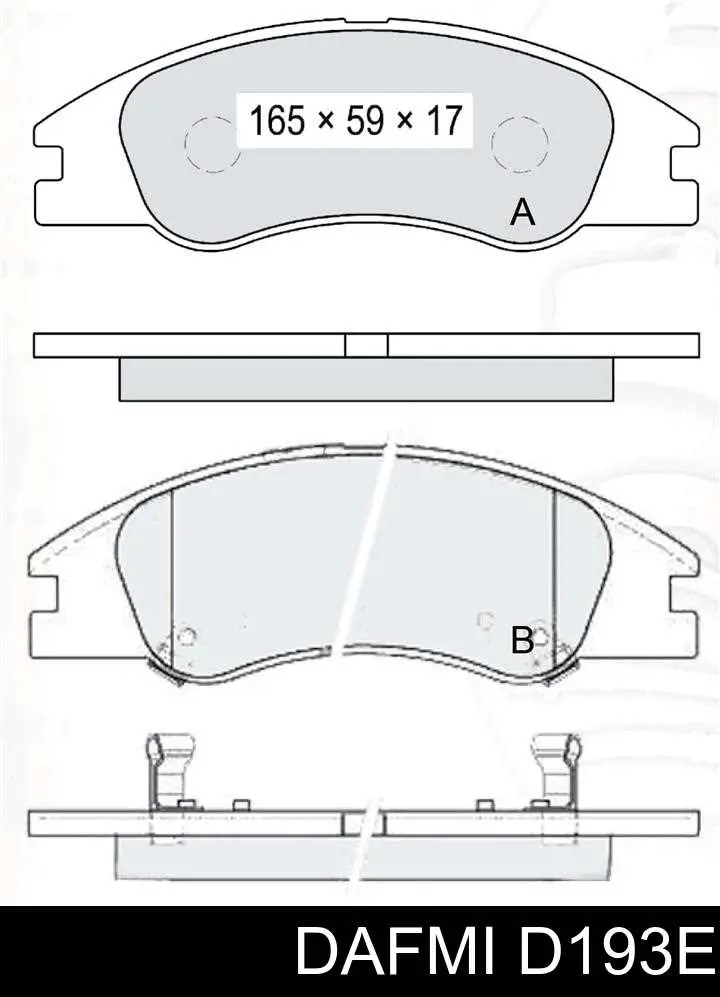 Передние тормозные колодки D193E Dafmi