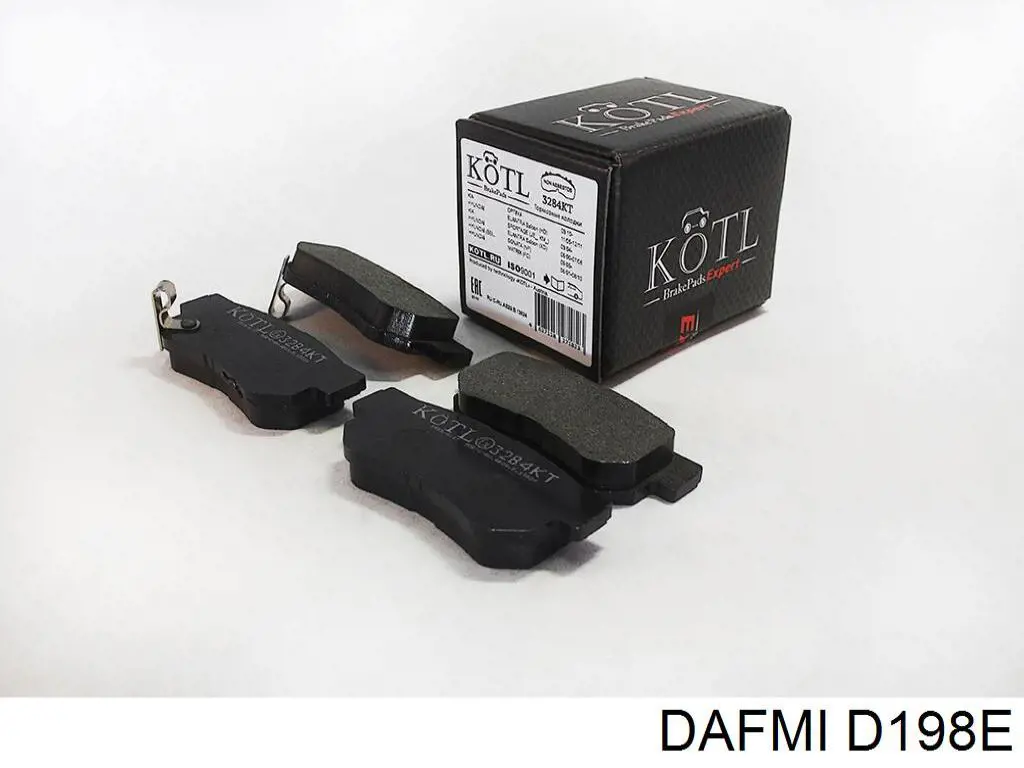 D198E Dafmi Колодки тормозные дисковые комплект