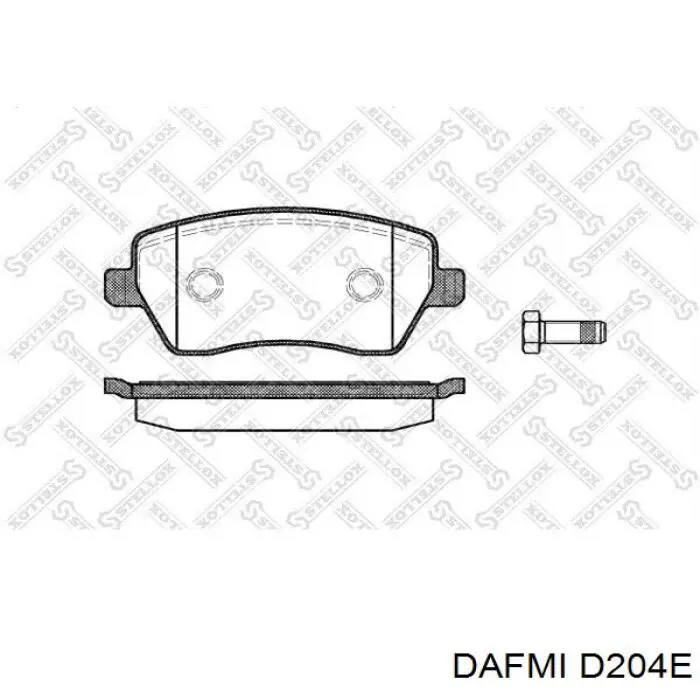 D204E Dafmi Колодки передние