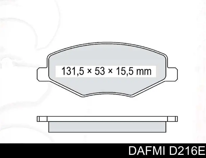 D216E Dafmi колодки тормозные передние дисковые