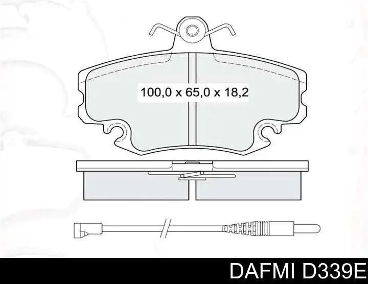 D339E Dafmi колодки тормозные передние дисковые