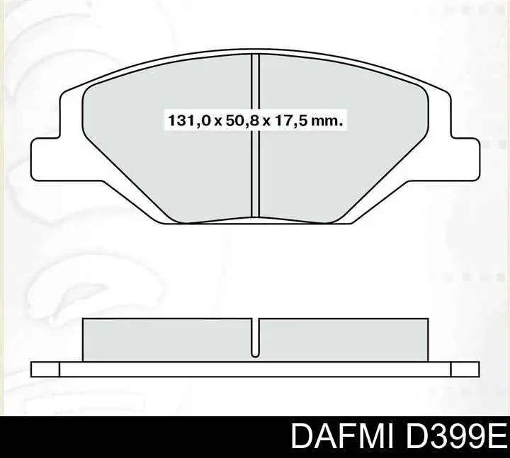 Передние тормозные колодки D399E Dafmi