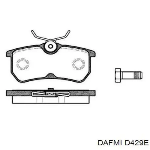 D429E Dafmi колодки тормозные задние дисковые