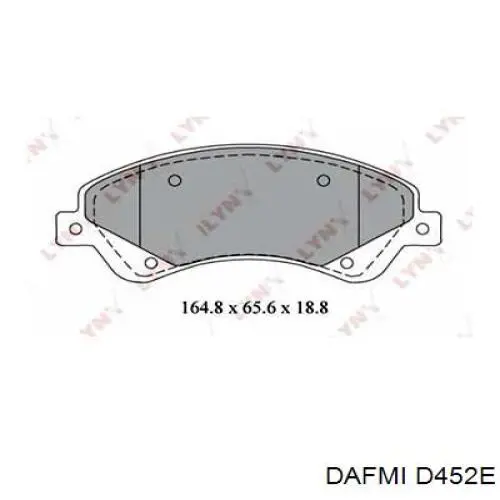 D452E Dafmi Колодки передние