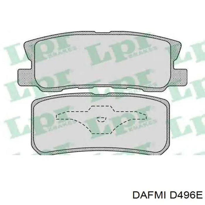 D496E Dafmi Колодки тормозные дисковые комплект