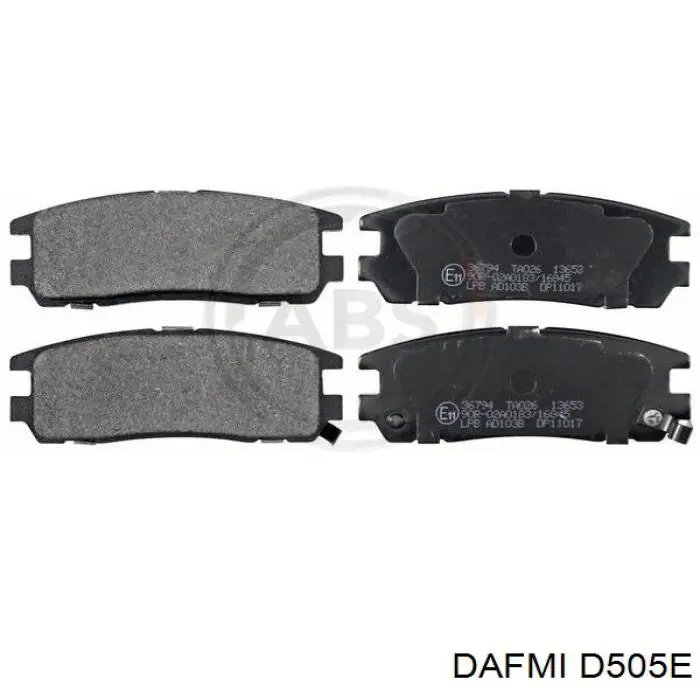 D505E Dafmi колодки тормозные задние дисковые
