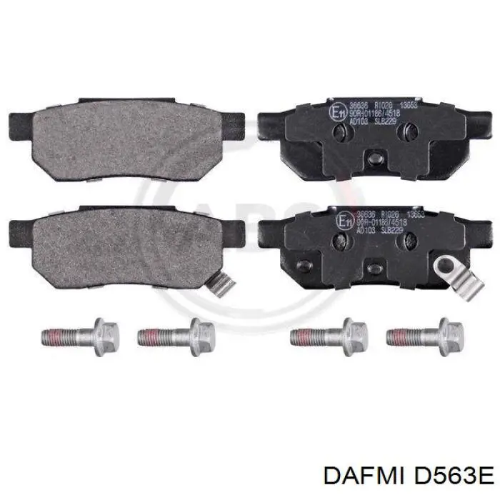 D563E Dafmi колодки тормозные задние дисковые