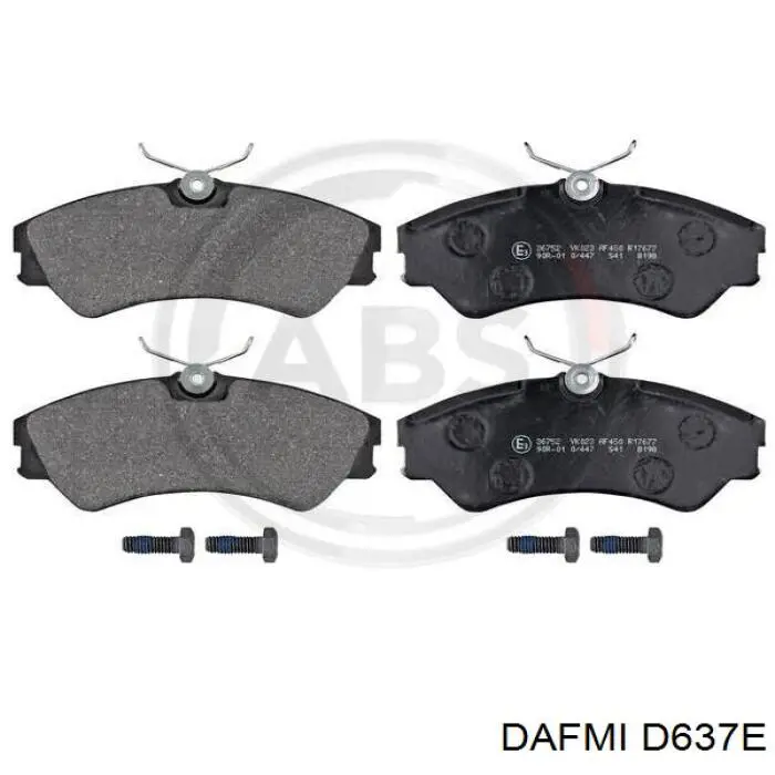 D637E Dafmi колодки тормозные передние дисковые