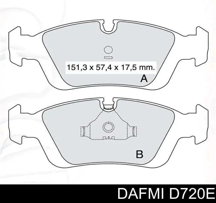 D720E Dafmi колодки тормозные передние дисковые