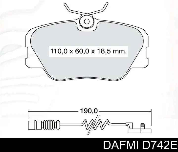 Передние тормозные колодки D742E Dafmi