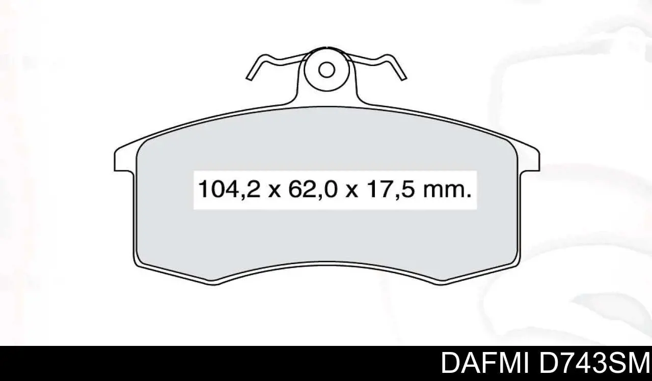 Купить D743SM Dafmi Колодки тормозные