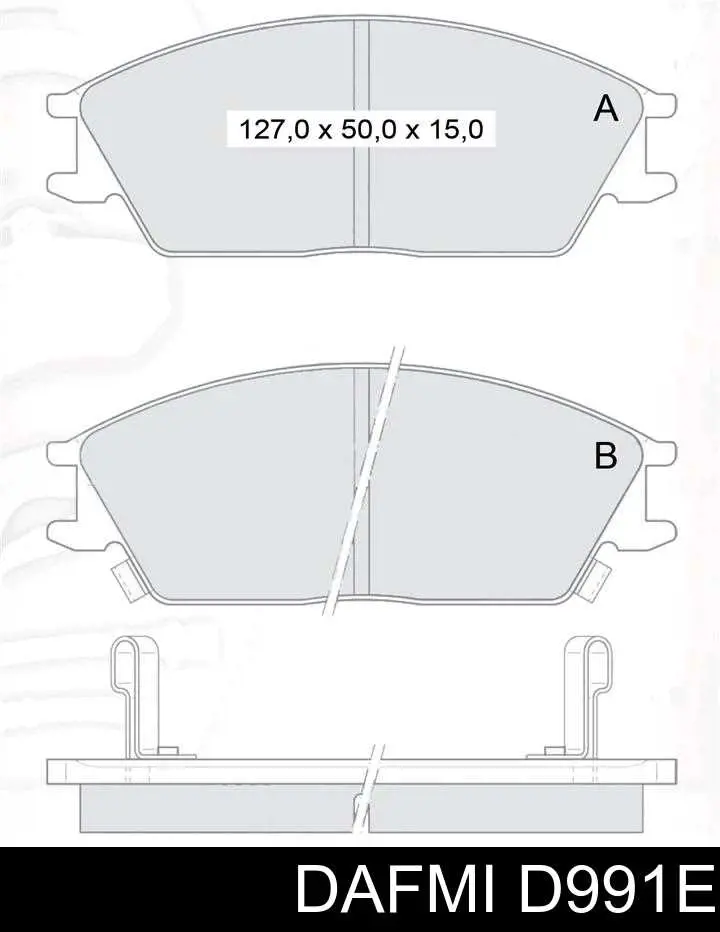 Передние тормозные колодки D991E Dafmi