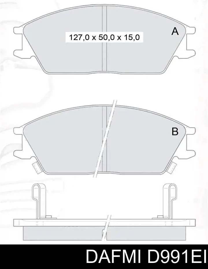 Передние тормозные колодки D991EI Dafmi