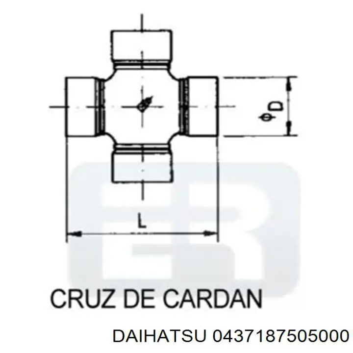 Крестовина карданного вала заднего 0437187505000 Daihatsu