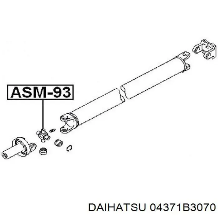Купить 04371B3070 Daihatsu Крестовина карданного вала заднего