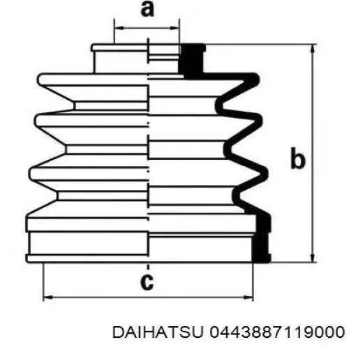 Чехол шруса Daihatsu 0443887119000 цена, от 5.81 USD