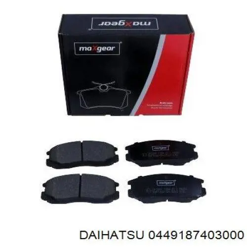 Передние тормозные колодки 0449187403000 Daihatsu