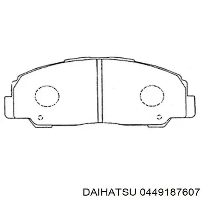 Передние тормозные колодки 0449187607 Daihatsu