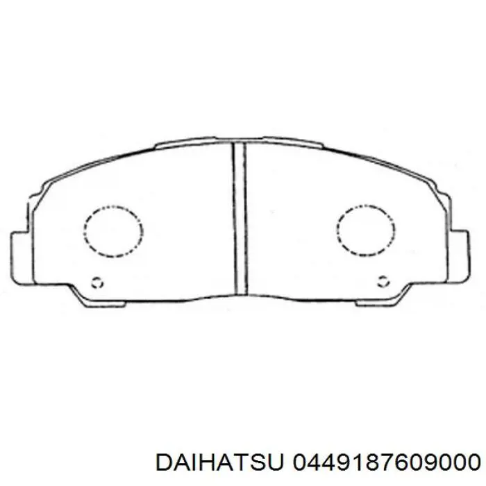 Передние тормозные колодки 0449187609000 Daihatsu