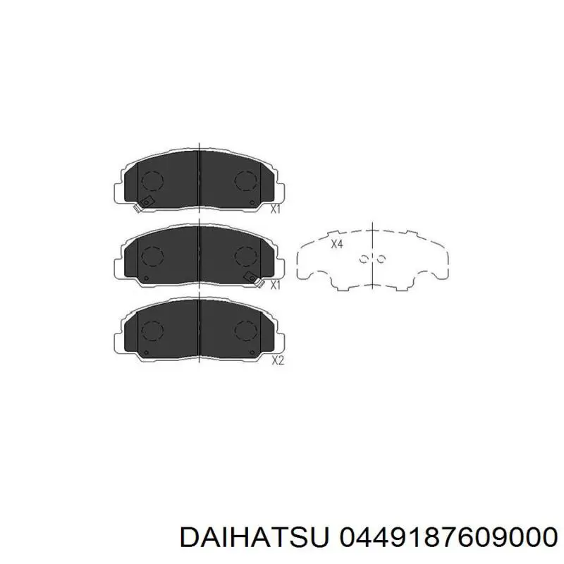 Купить 0449187609000 Daihatsu Колодки тормозные