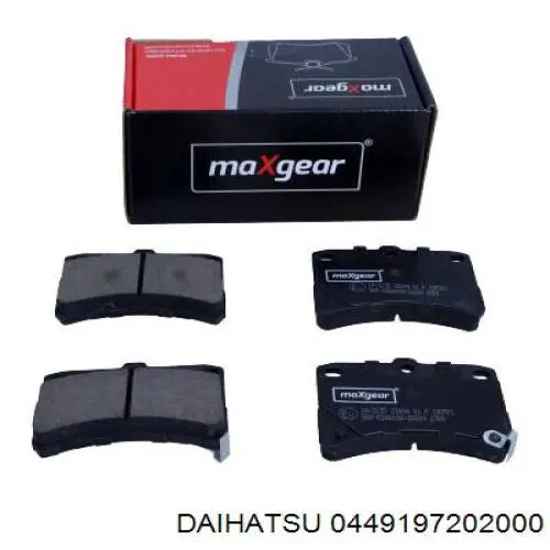 Передние тормозные колодки 0449197202000 Daihatsu