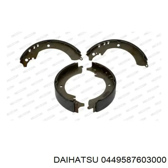 Задние барабанные колодки 0449587603000 Daihatsu