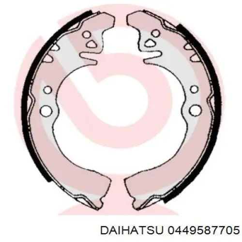 Задние барабанные колодки 0449587705 Daihatsu