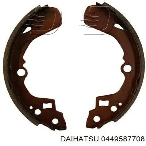 Задние барабанные колодки 0449587708 Daihatsu