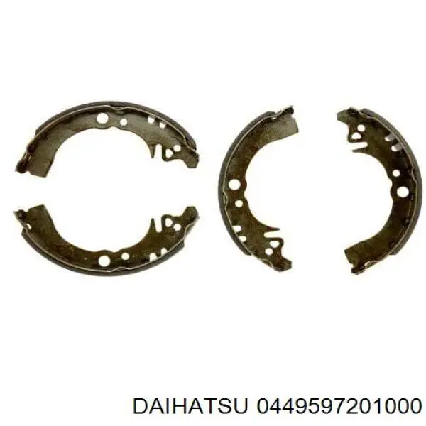 Задние барабанные колодки 0449597201000 Daihatsu