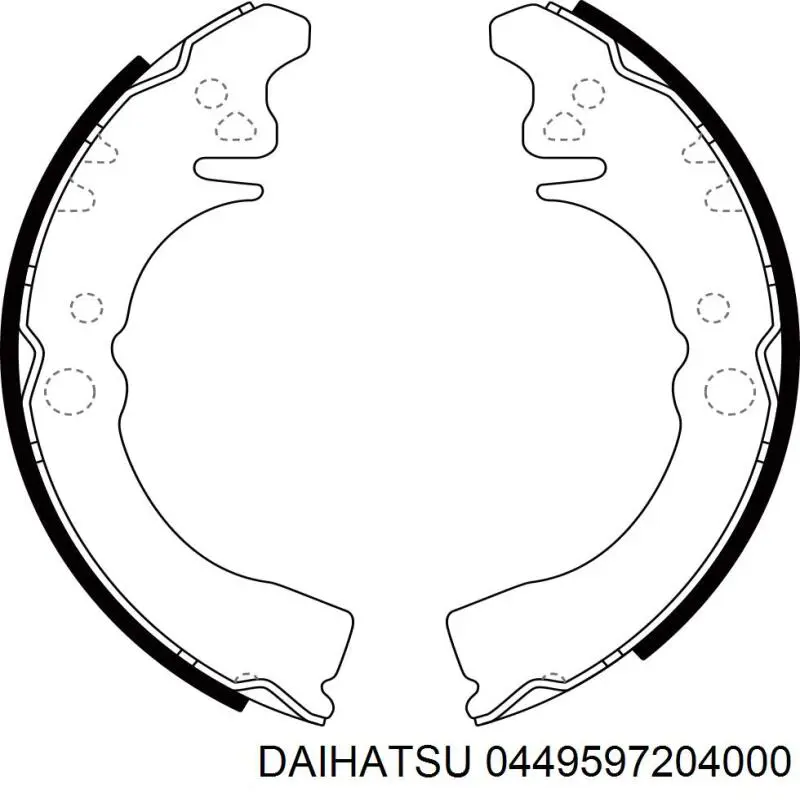 0449597204000 Daihatsu задние барабанные колодки