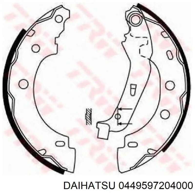 Купить 0449597204000 Daihatsu Задние барабанные тормозные колодки