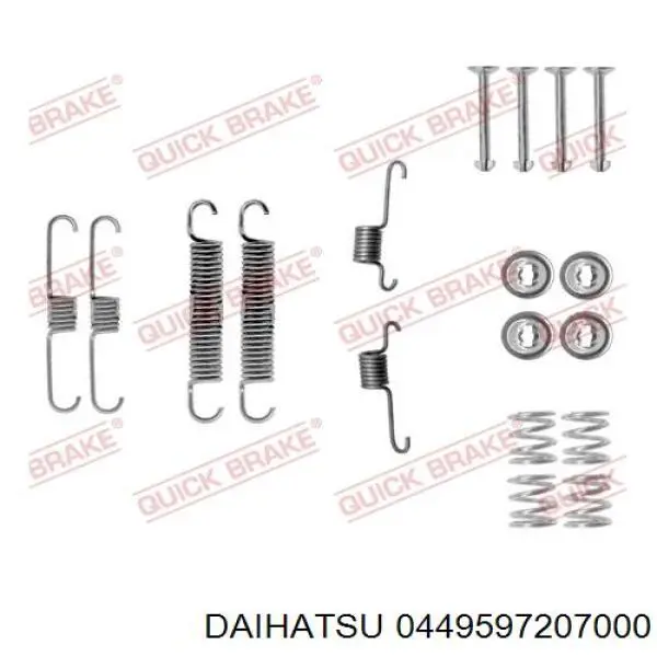 0449597207000 Daihatsu sapatas do freio traseiras de tambor