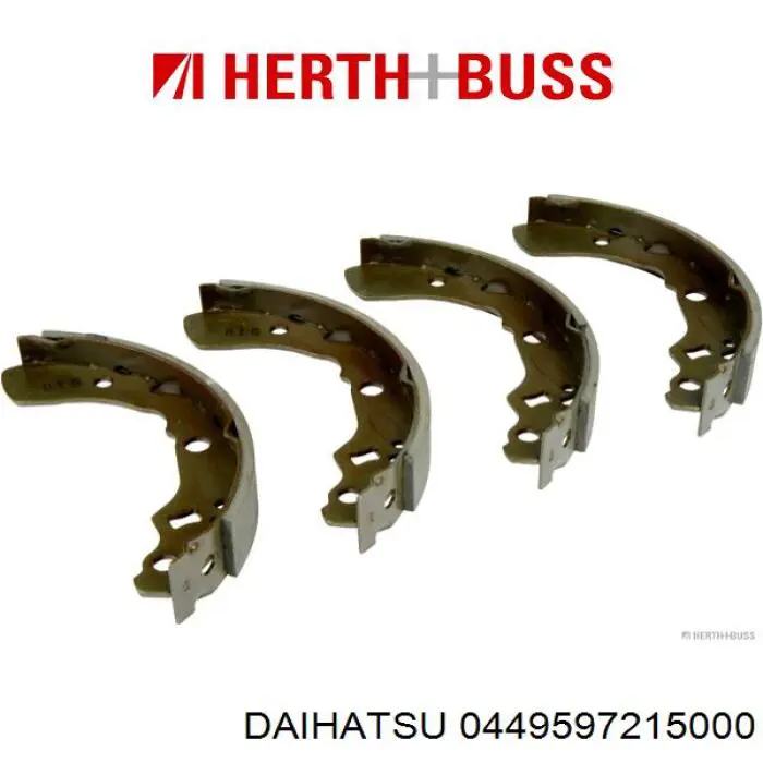 Задние барабанные колодки 0449597215000 Daihatsu