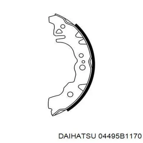 04495B1170 Daihatsu Барабанные тормозные колодки