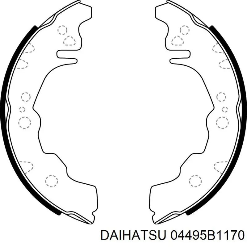Купить 04495B1170 Daihatsu Задние барабанные тормозные колодки