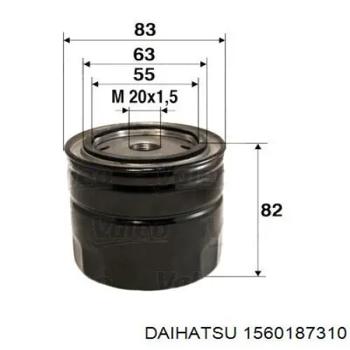 Фильтр очистки масла центробежный Daihatsu 1560187310 цена, от 6.29 USD