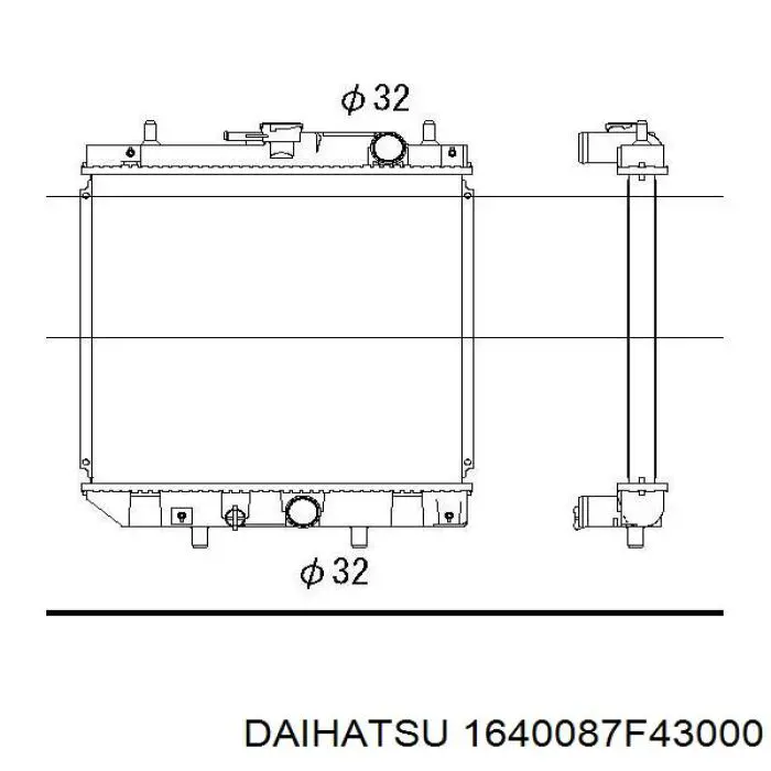 Радиатор 1640087F43000 Daihatsu