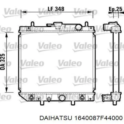 Радиатор 1640087F44000 Daihatsu