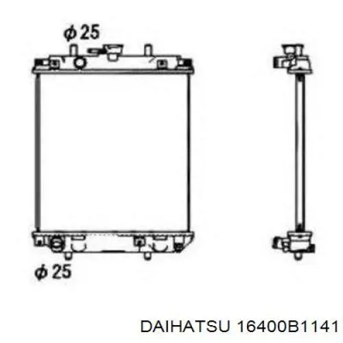 Радиатор 16400B1141 Daihatsu