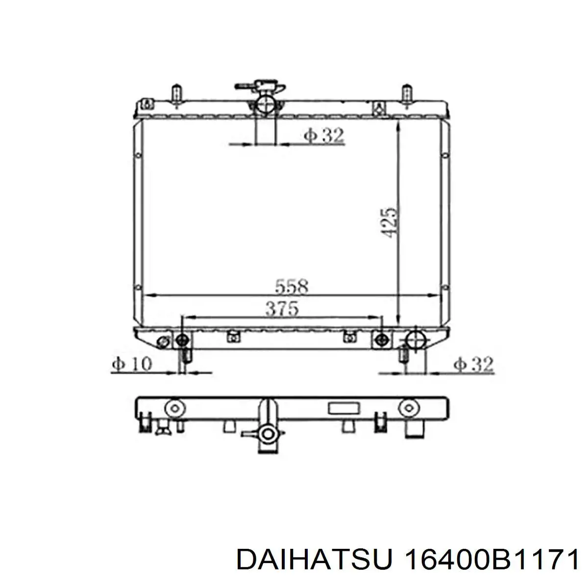 Радиатор 16400B1171 Daihatsu