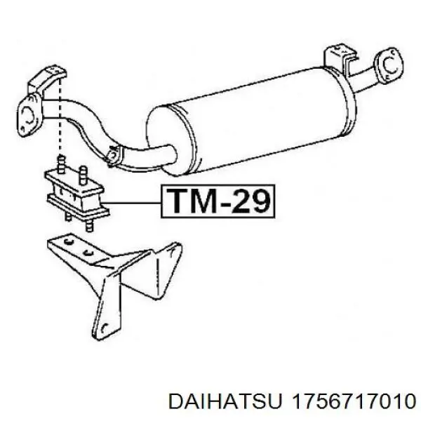 Подушка глушителя 1756717010 Daihatsu