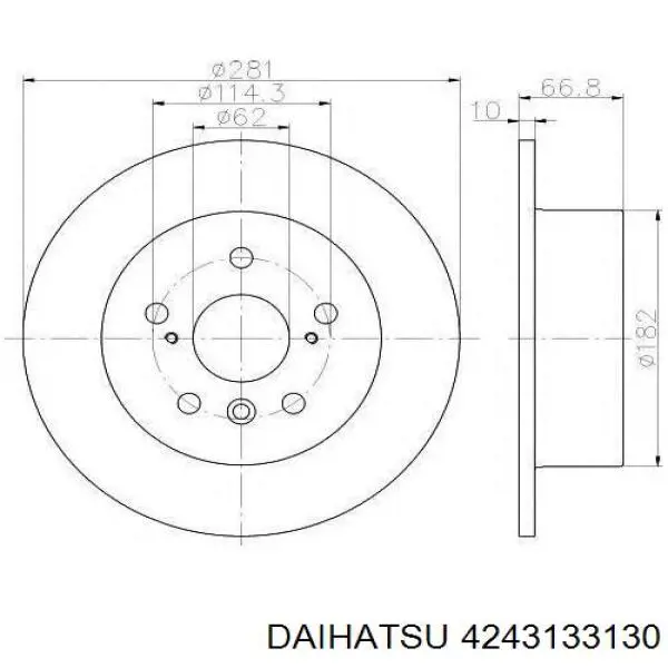 Тормозные диски 4243133130 Daihatsu