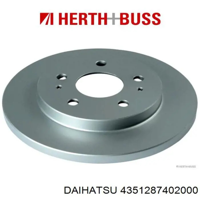 Передние тормозные диски 4351287402000 Daihatsu