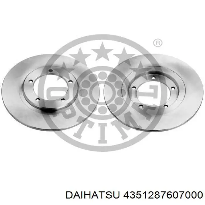 Передние тормозные диски 4351287607000 Daihatsu