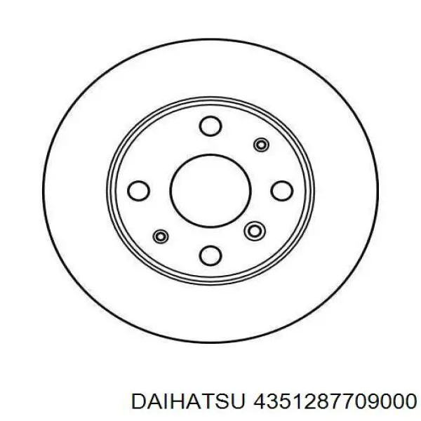 Передние тормозные диски 4351287709000 Daihatsu